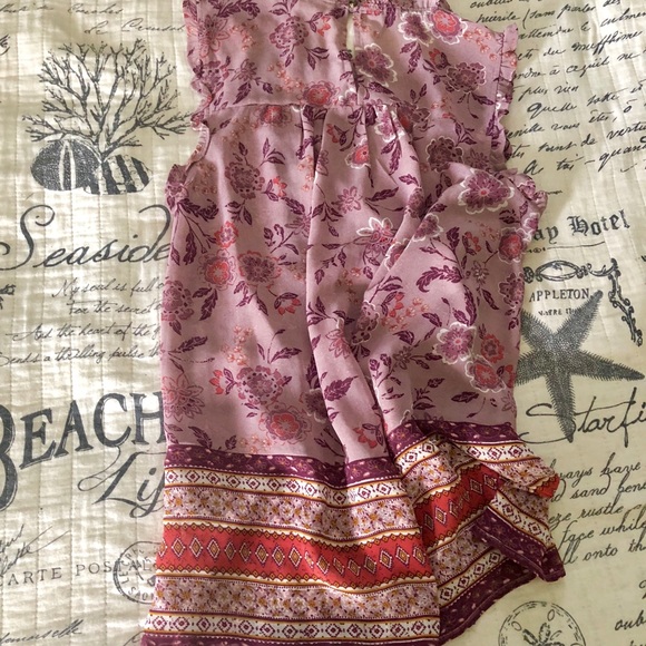 Purple Ruffle Tank Blouse - Picture 3 of 3